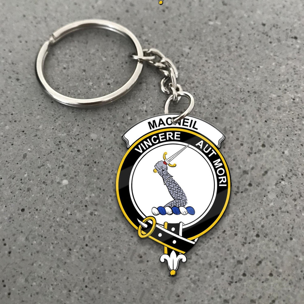 Clan MacNeil of Colonsay Tartan Crest Keychain HC45 Clan MacNeil / MacNeill Tartan Today   