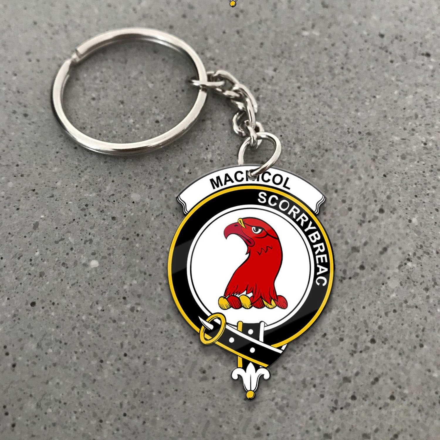 Clan MacNicol (of Scorrybreac) Tartan Crest Keychain MW91 Clan MacNicol Tartan Today   