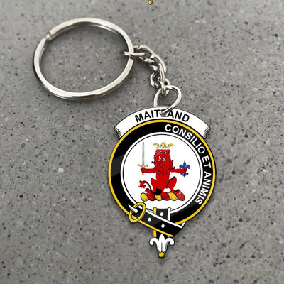 Clan Maitland Tartan Crest Keychain