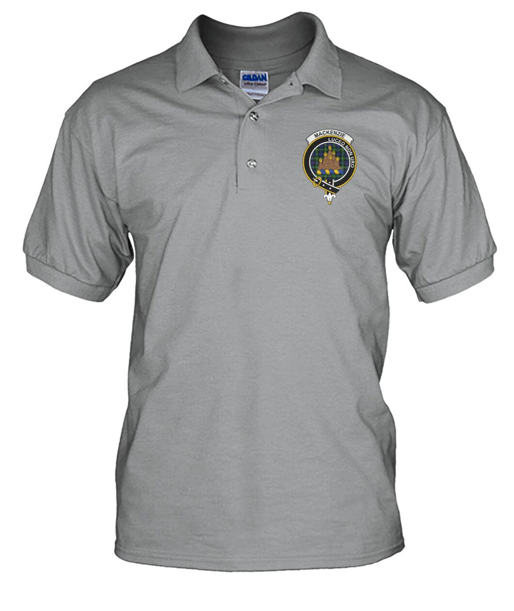 Clan Mackenzie Family Crest Polo T-Shirt VS VA90 Mackenzie Tartan VS Tartan Polo   