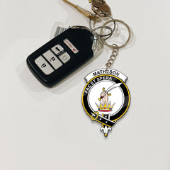 Clan Matheson Tartan Crest Keychain AU18 Clan Matheson Tartan Today   