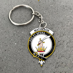 Clan Matheson Tartan Crest Keychain AU18 Clan Matheson Tartan Today   