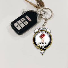 Clan Meldrum Tartan Crest Keychain MR59 Clan Meldrum Tartan Today   