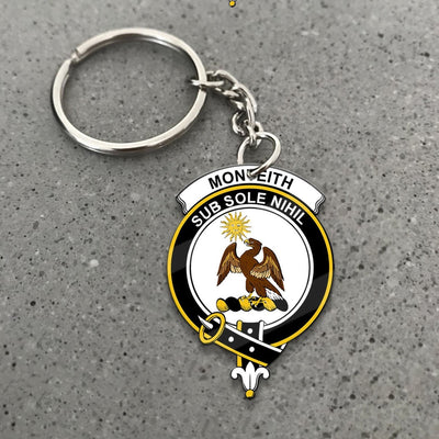 Clan Monteith Tartan Crest Keychain