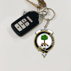 Clan Mowat (of Inglistoun) Tartan Crest Keychain RN14 Clan Mow Tartan Today   