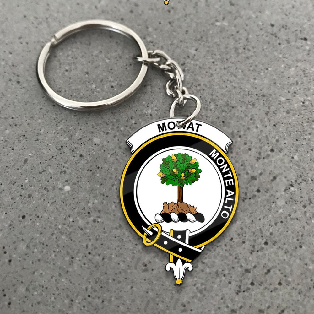 Clan Mowat (of Inglistoun) Tartan Crest Keychain RN14 Clan Mow Tartan Today   