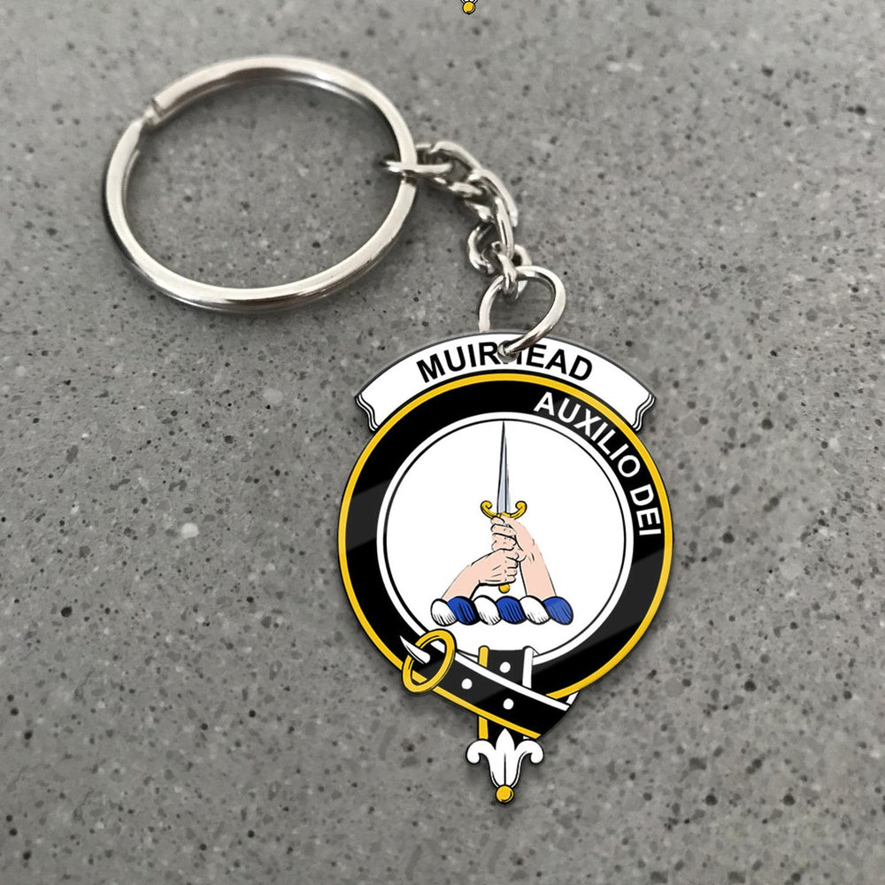 Clan Muirhead Tartan Crest Keychain XW72 Clan Muir_More Tartan Today   