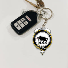 Clan Nesbitt Tartan Crest Keychain CY60 Clan Nesbitt Tartan Today   