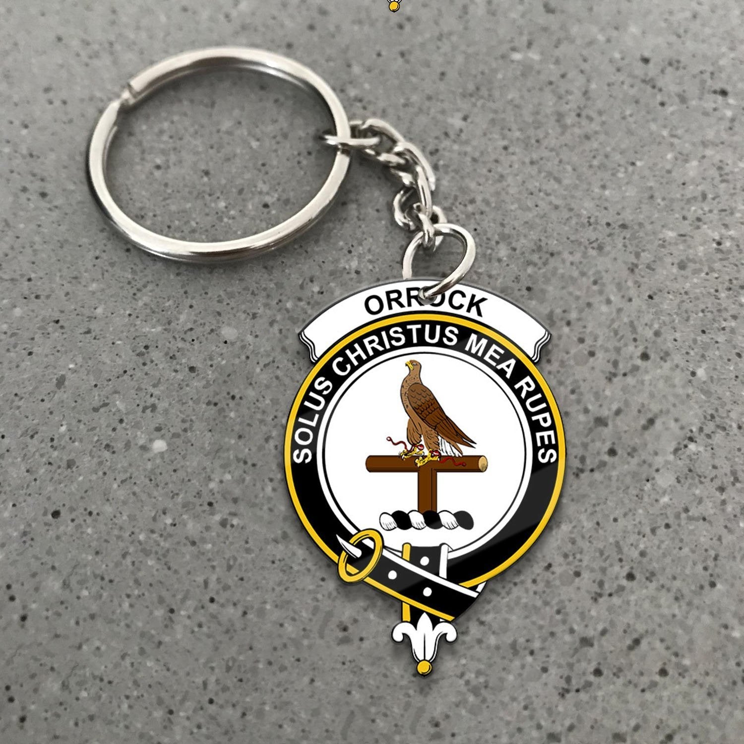 Clan Orrock Tartan Crest Keychain NT60 Clan Orrock Tartan Today   