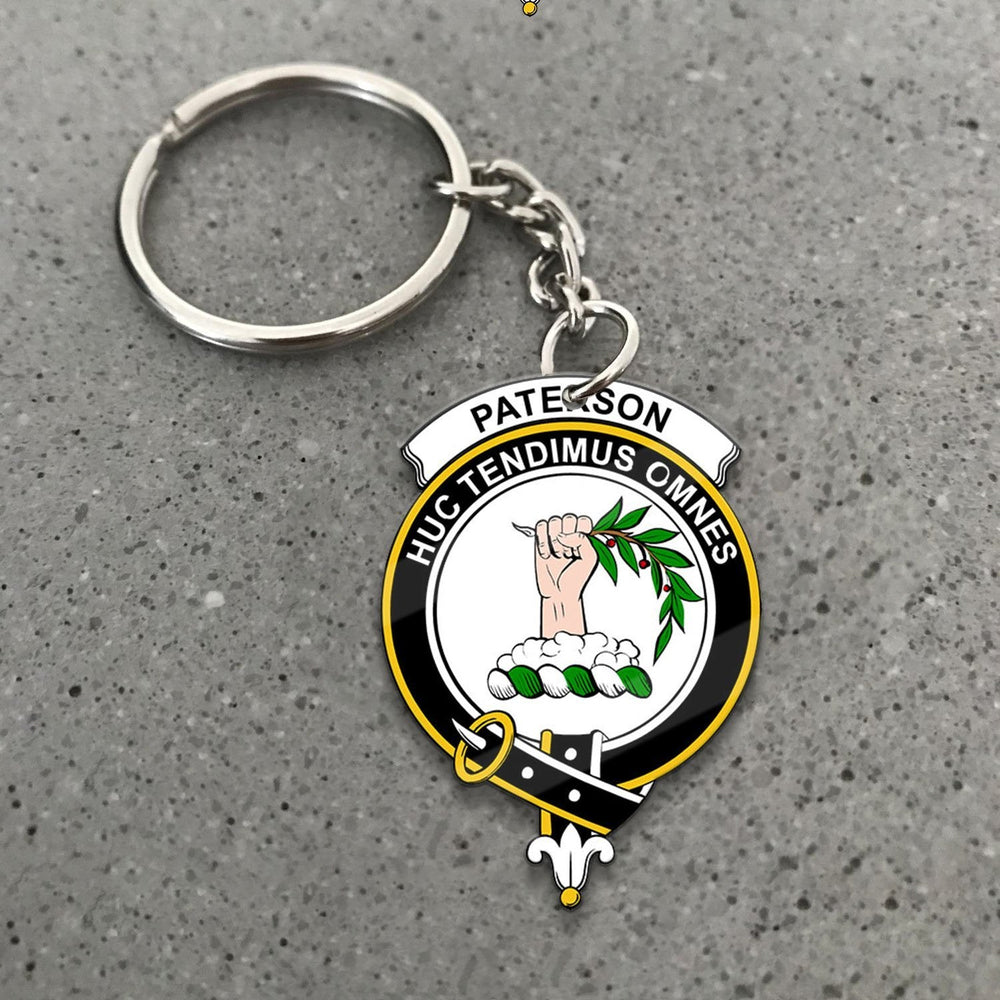Clan Paterson Tartan Crest Keychain IS57 Clan Paterson Tartan Today   