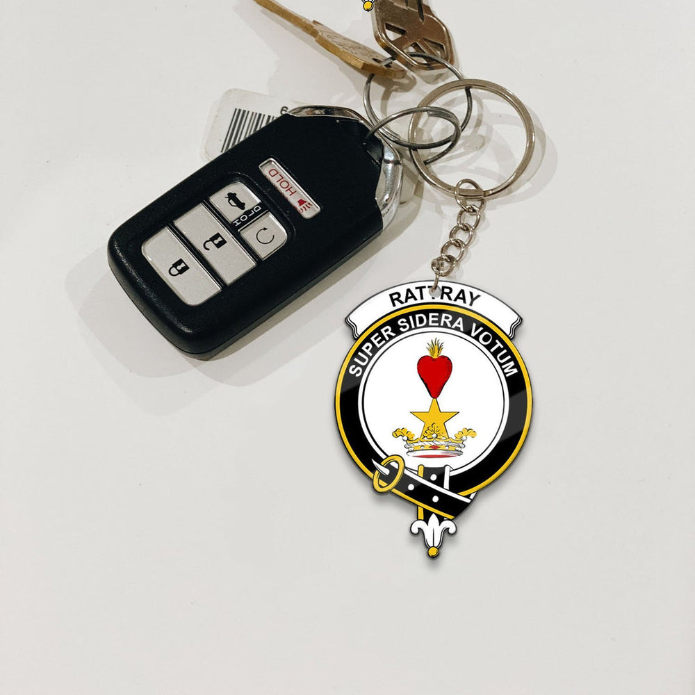 Clan Rattray Tartan Crest Keychain RD66 Clan Rattray Tartan Today   