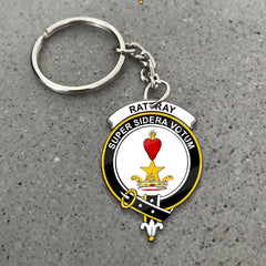 Clan Rattray Tartan Crest Keychain RD66 Clan Rattray Tartan Today   