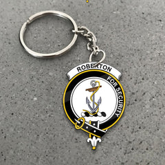 Clan Roberton Tartan Crest Keychain CT55 Clan Roberton Tartan Today   