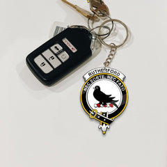 Clan Rutherford Tartan Crest Keychain ND23 Clan Rutherford Tartan Today   