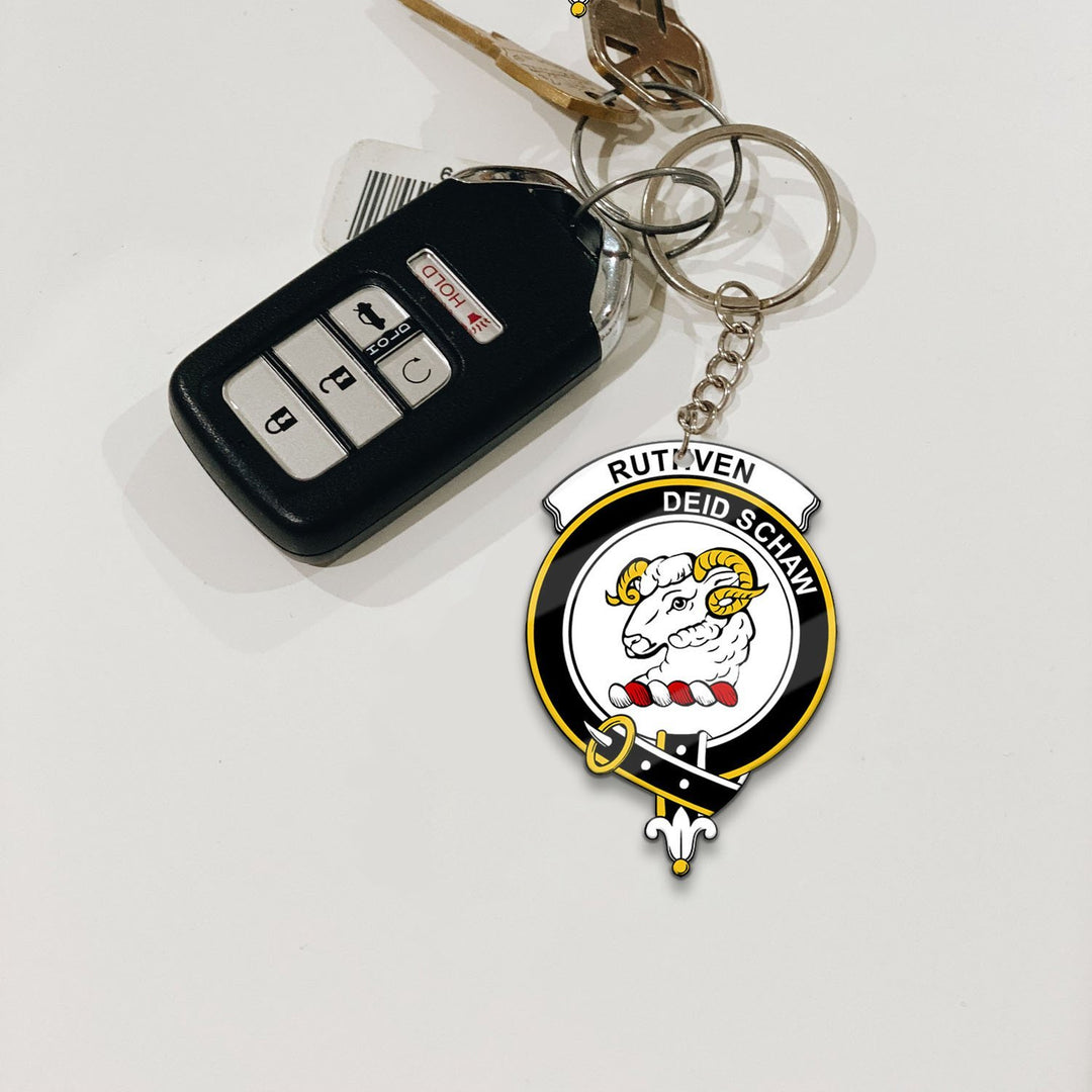 Clan Ruthven Tartan Crest Keychain VI29 Clan Ruthven Tartan Today   
