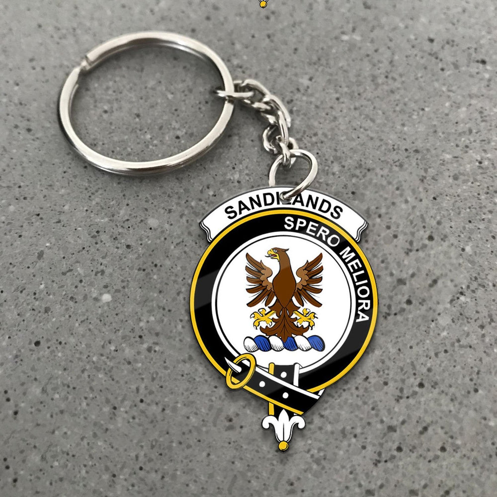 Clan Sandilands Tartan Crest Keychain YU97 Clan Sandilands Tartan Today   