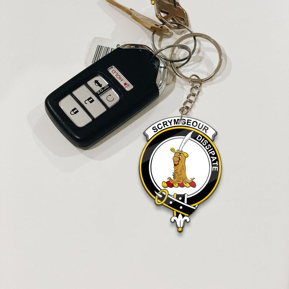 Clan Scrymgeour Tartan Crest Keychain IJ92 Clan Scrymgeour Tartan Today   