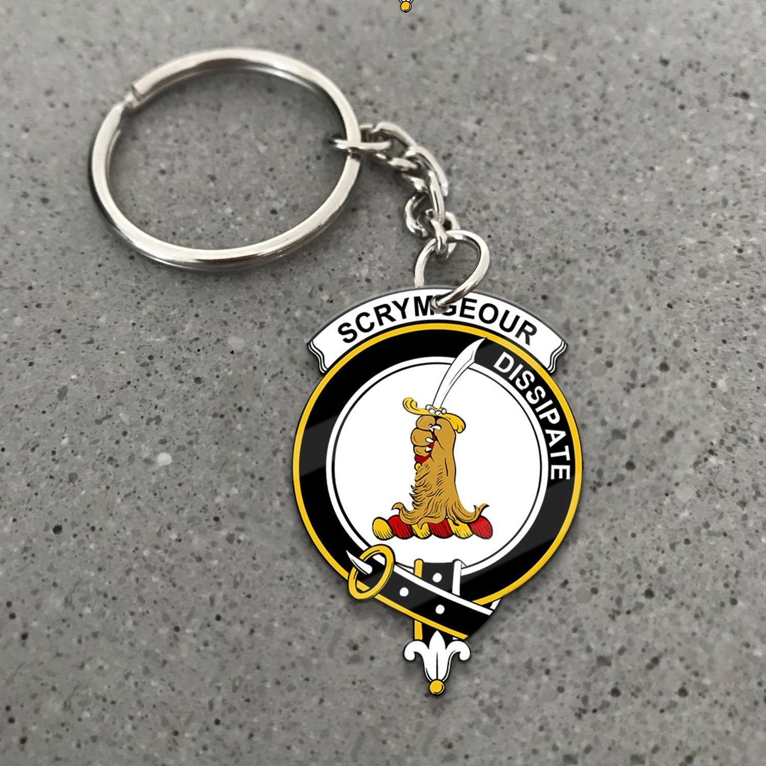 Clan Scrymgeour Tartan Crest Keychain IJ92 Clan Scrymgeour Tartan Today   