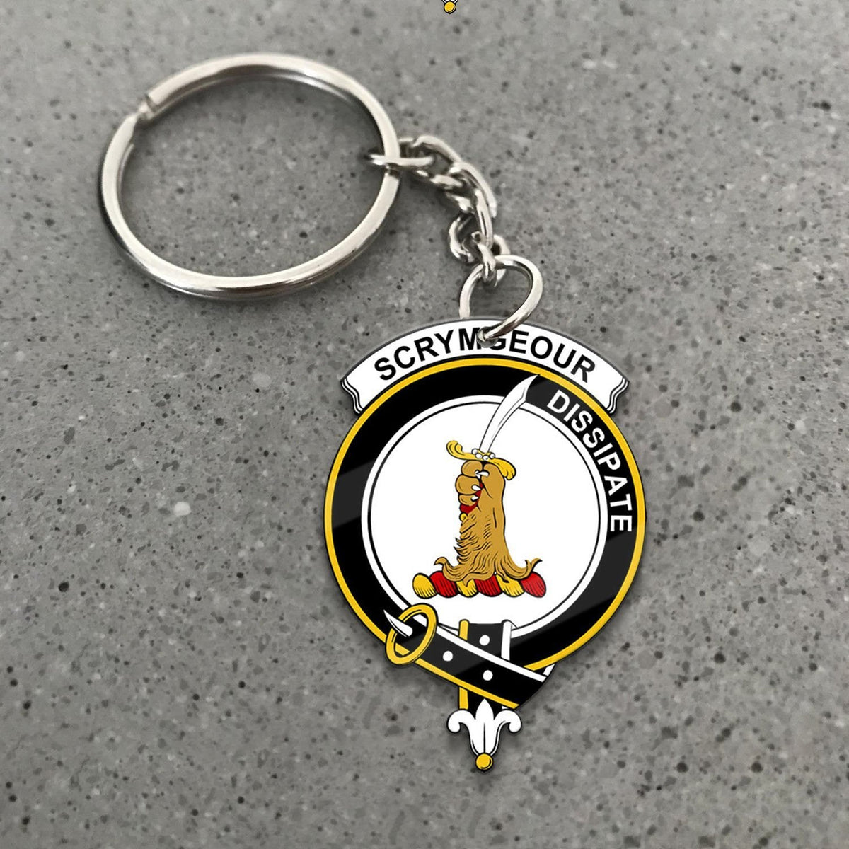 Clan Scrymgeour Tartan Crest Keychain IJ92 Clan Scrymgeour Tartan Today   