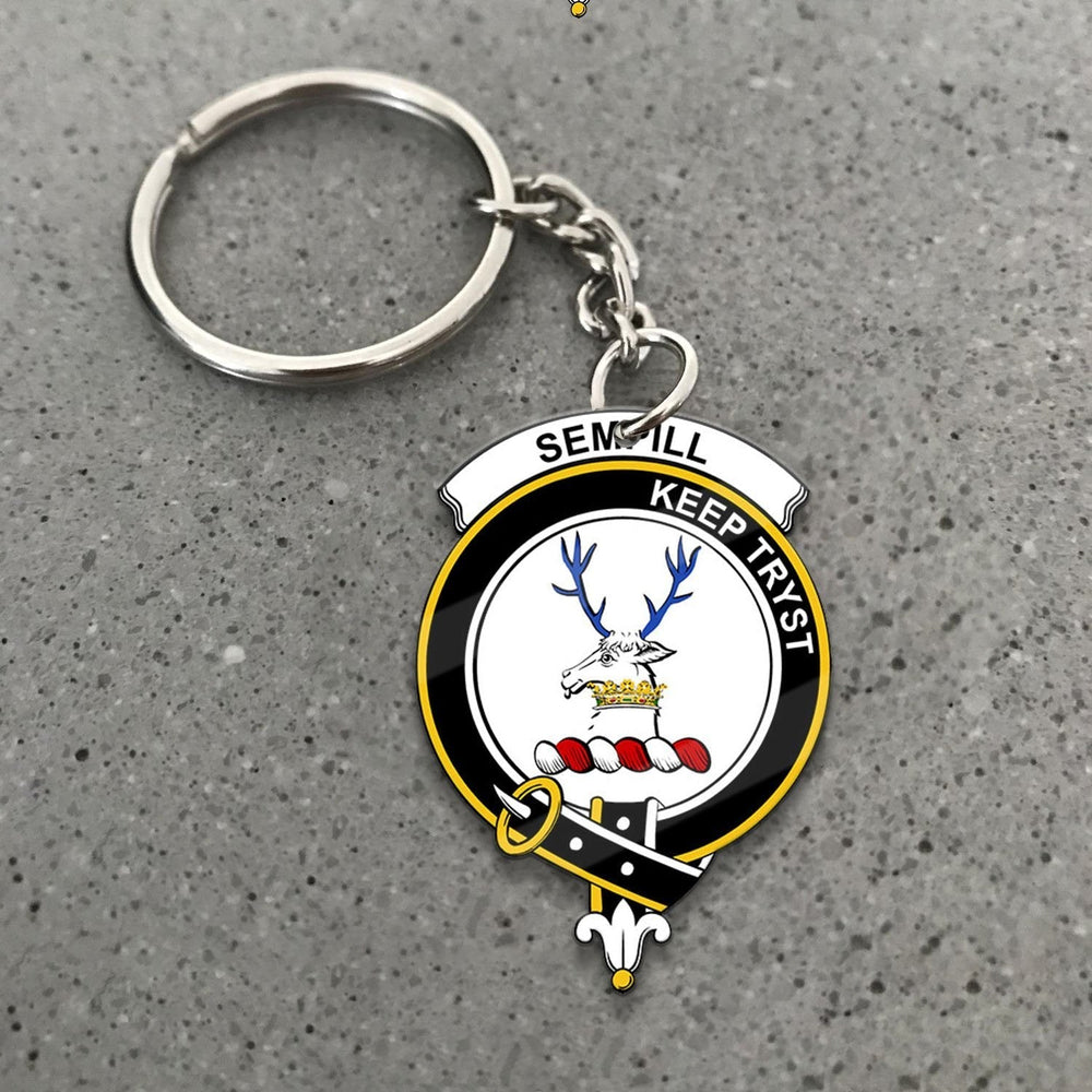 Clan Sempill Tartan Crest Keychain KM30 Clan Sempill Tartan Today   