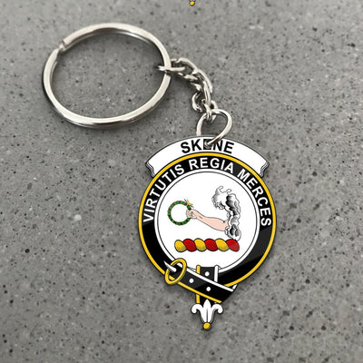 Clan Skene Tartan Crest Keychain JG18
