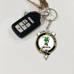 Clan Somerville Tartan Crest Keychain FF31 Clan Somerville Tartan Today   