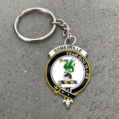 Clan Somerville Tartan Crest Keychain FF31 Clan Somerville Tartan Today   