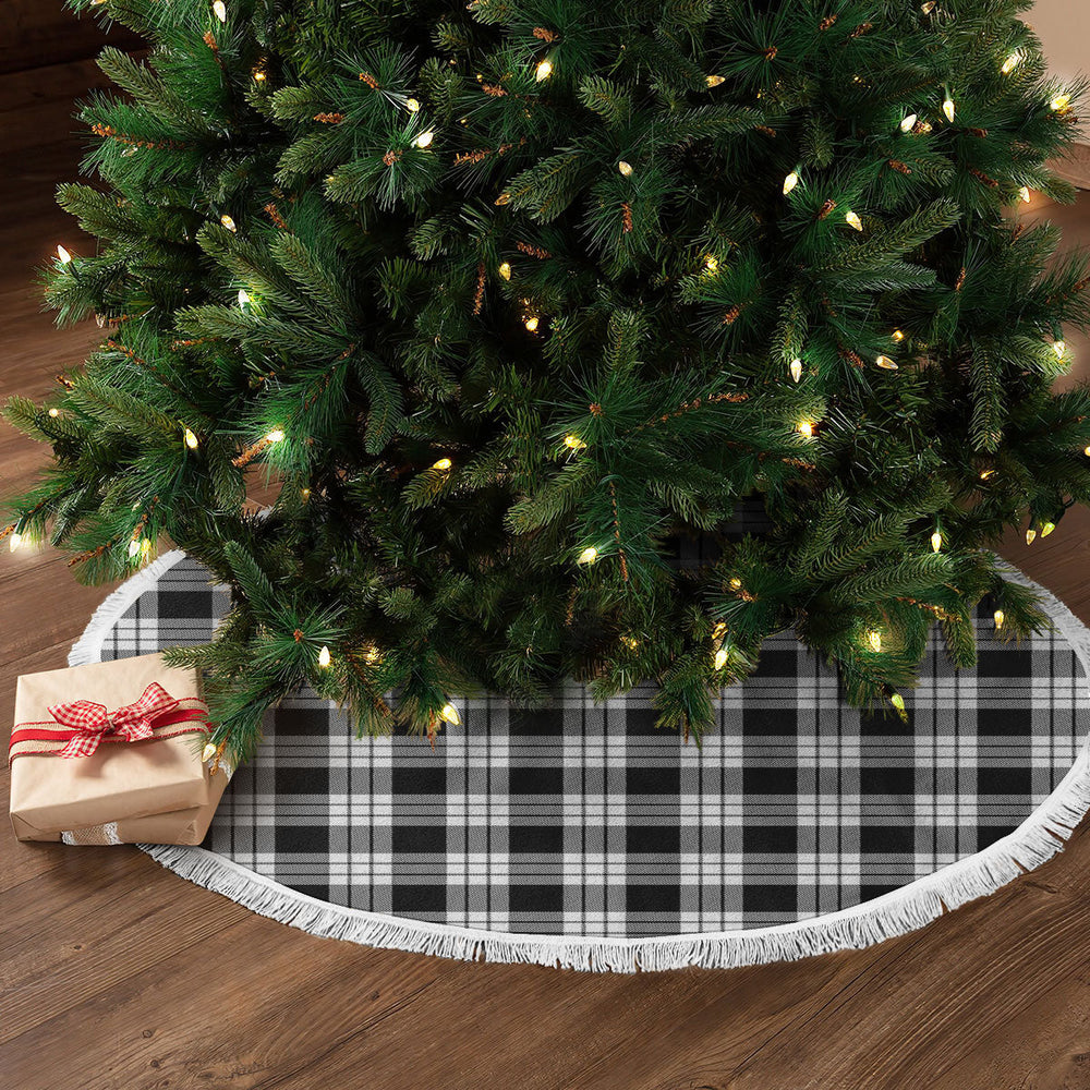 Clan MacFarlane Black _ White Tartan Christmas Tree Skirt LH80 MacFarlane Black _ White Tartan Tartan Christmas   