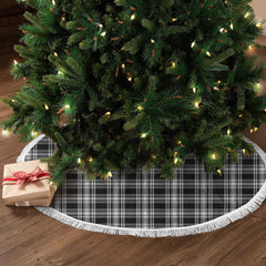 Clan Menzies Black _ White Modern Tartan Christmas Tree Skirt OA59 Menzies Black _ White Modern Tartan Tartan Christmas   