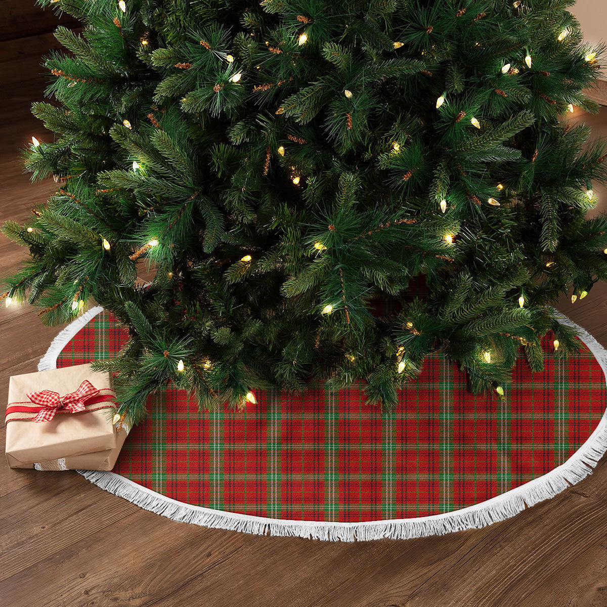 Clan Morrison Red Modern Tartan Christmas Tree Skirt IL30 Morrison Red Modern Tartan Tartan Christmas   
