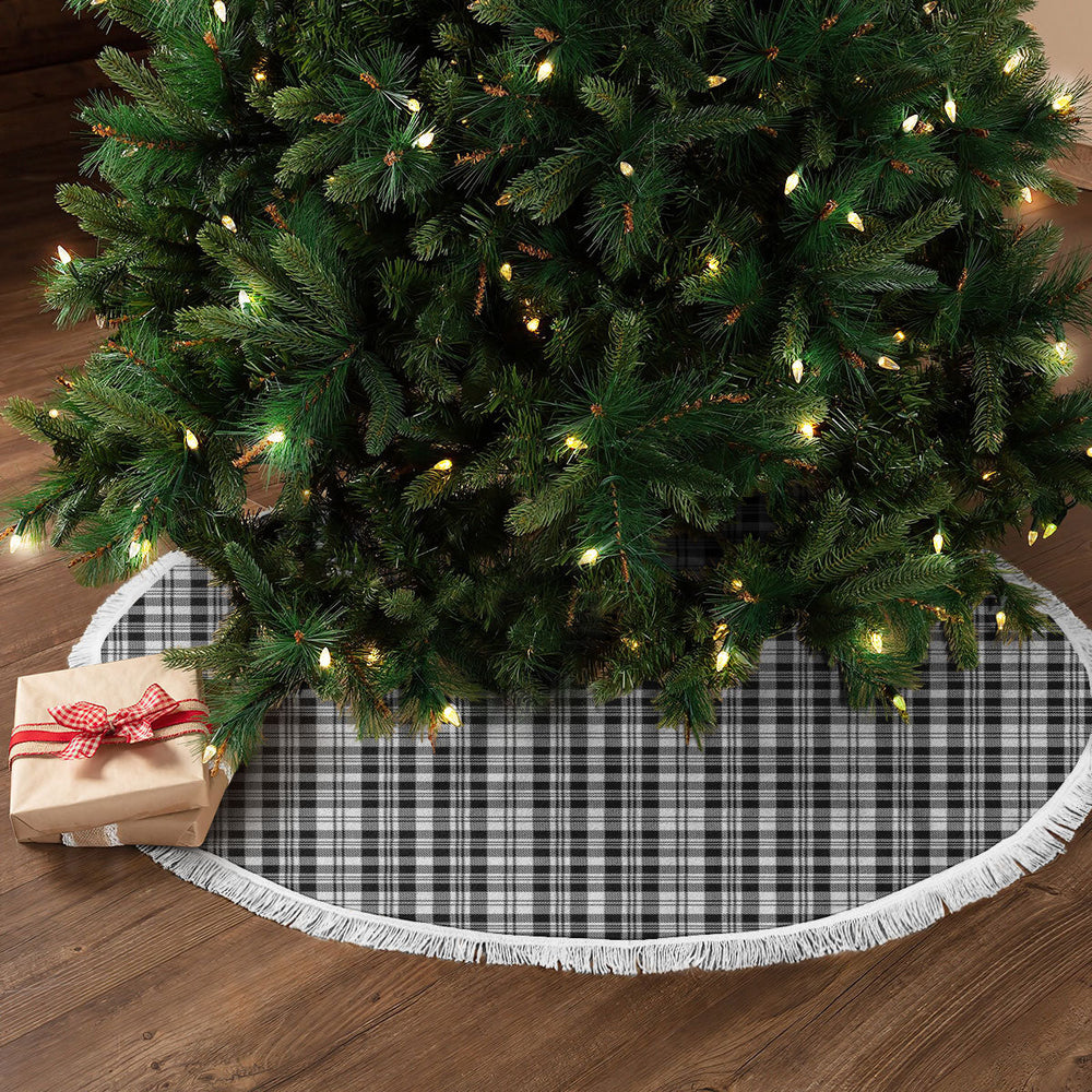 Clan Scott Black & White Modern Tartan Christmas Tree Skirt SA85 Scott Black & White Modern Tartan Tartan Christmas   