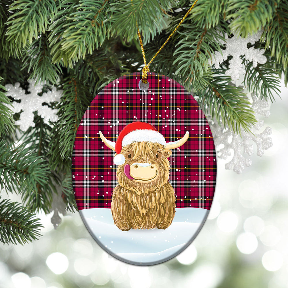 Clan Little Tartan Christmas Ceramic Ornament Highland Cows Style RO65 Little Tartan Tartan Ornament   