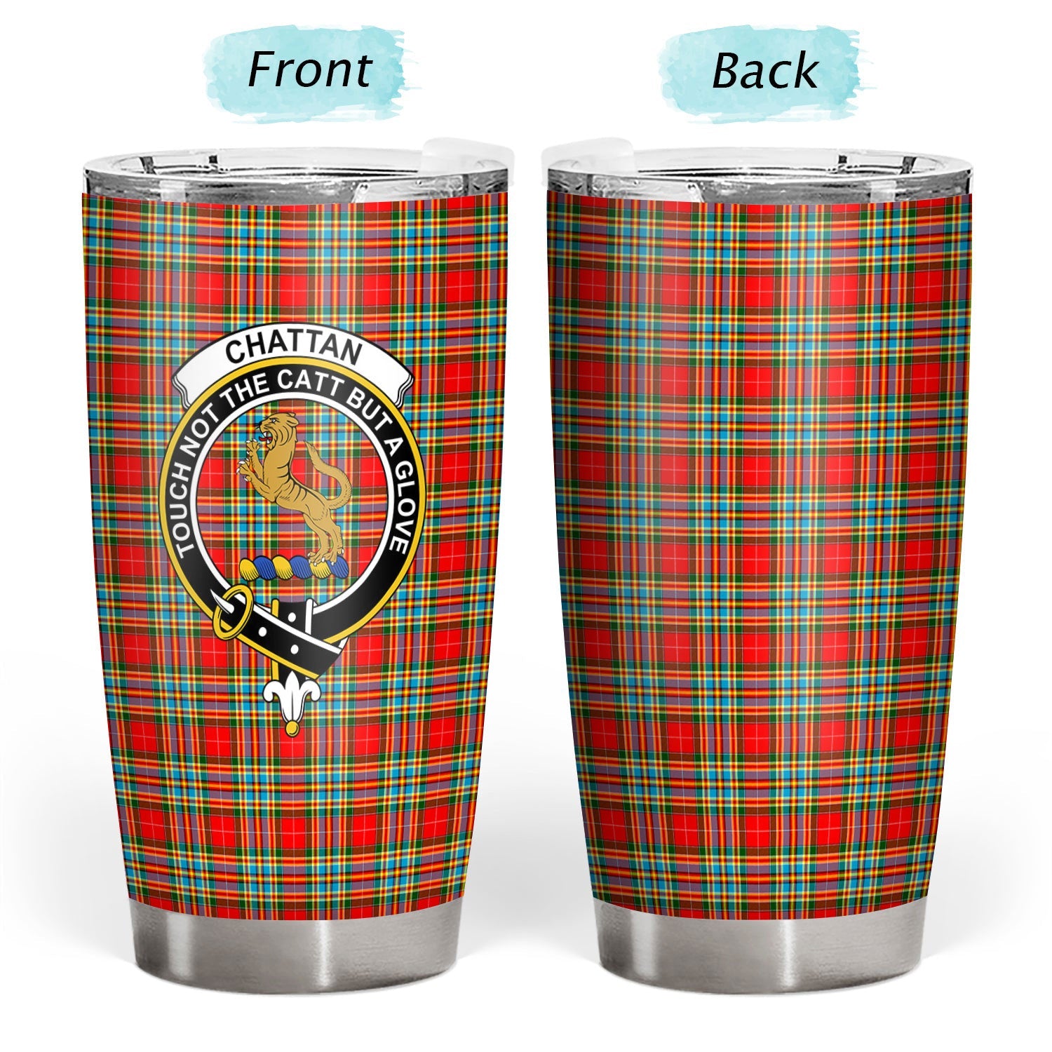 Clan Chattan Tartan Crest Tumbler VC18 Clan Chattan Tartan Today   