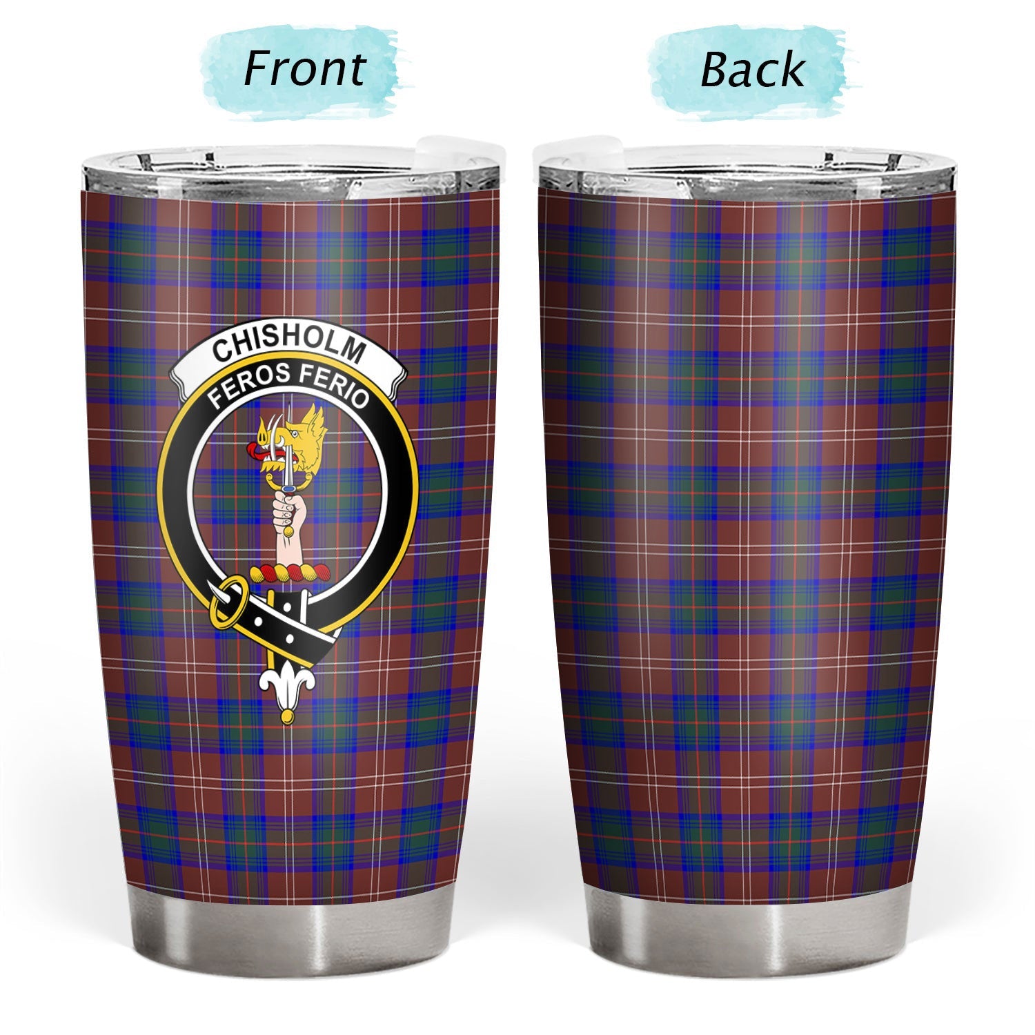 Clan Chisholm Hunting Modern Tartan Crest Tumbler GA97 Clan Chisholm Tartan Today   