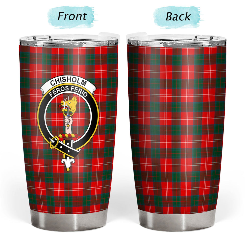 Clan Chisholm Modern Tartan Crest Tumbler DD45 Clan Chisholm Tartan Today   