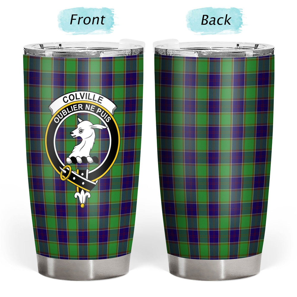 Clan Colville Tartan Crest Tumbler VL44 Clan Colville Tartan Today   