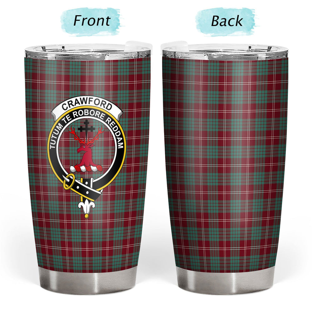 Clan Crawford Modern Tartan Crest Tumbler TT67 Clan Crawford Tartan Today   