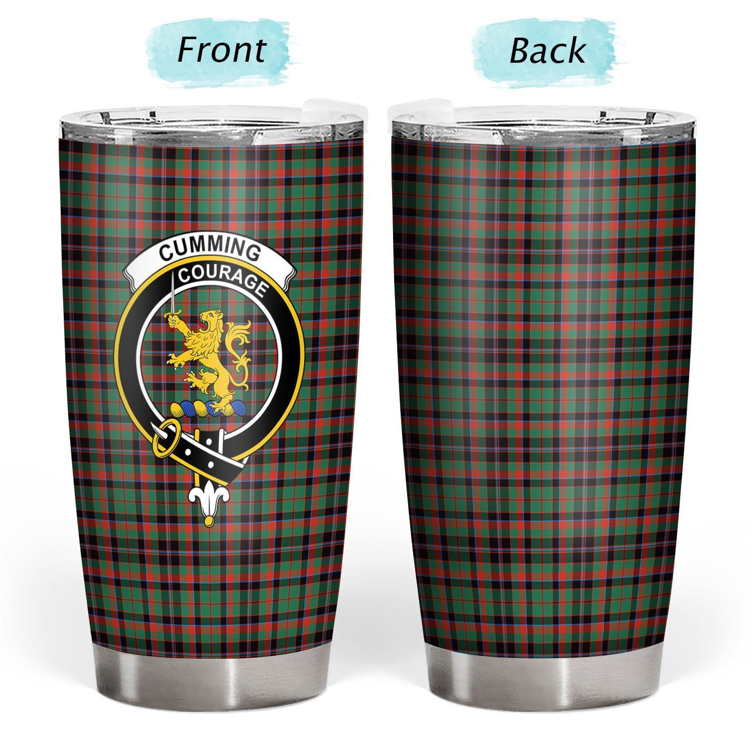 Clan Cumming Hunting Ancient Tartan Crest Tumbler AR57 Clan Cumming Tartan Today   