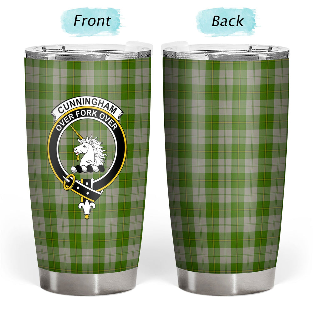 Clan Cunningham Dress Green Dancers Tartan Crest Tumbler BQ51 Clan Cunningham Tartan Today   