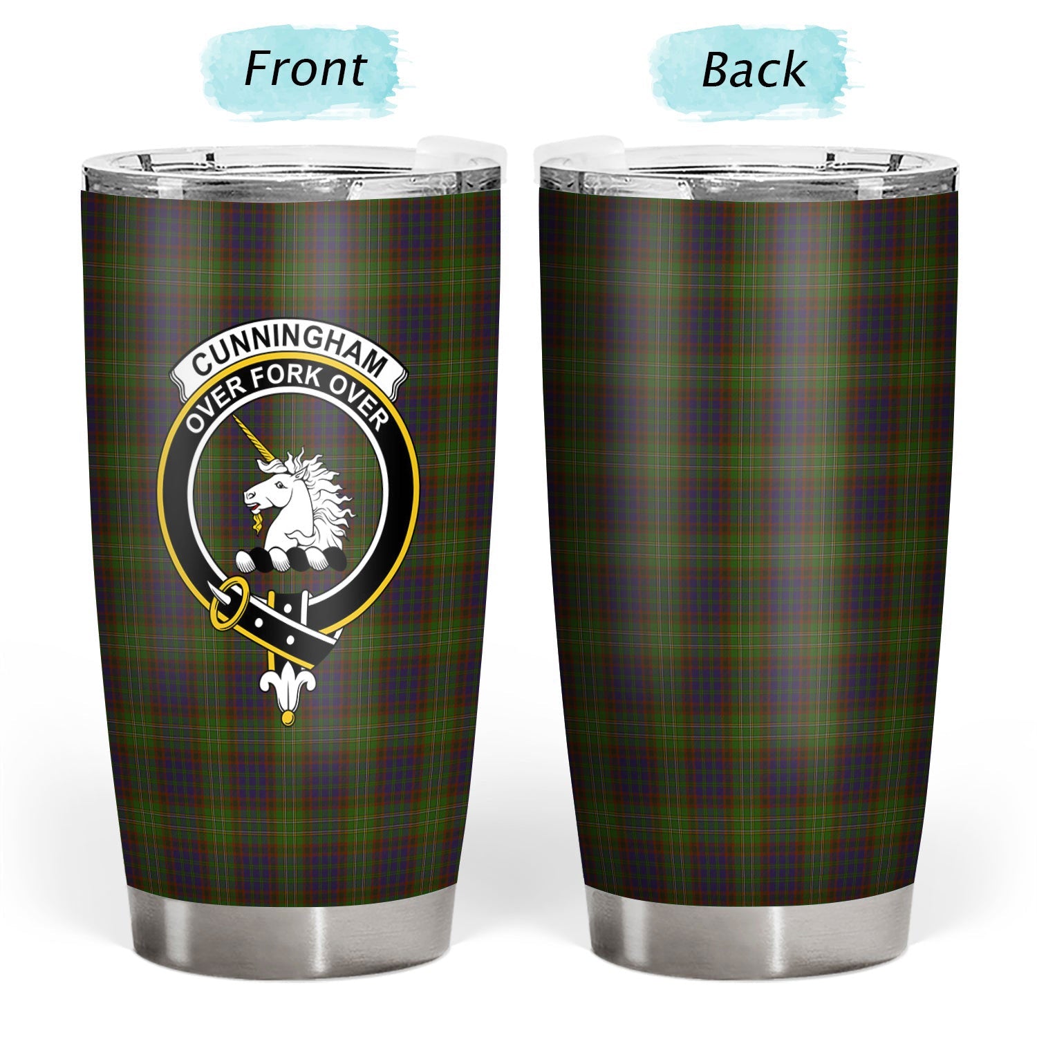 Clan Cunningham Hunting Modern Tartan Crest Tumbler II62 Clan Cunningham Tartan Today   
