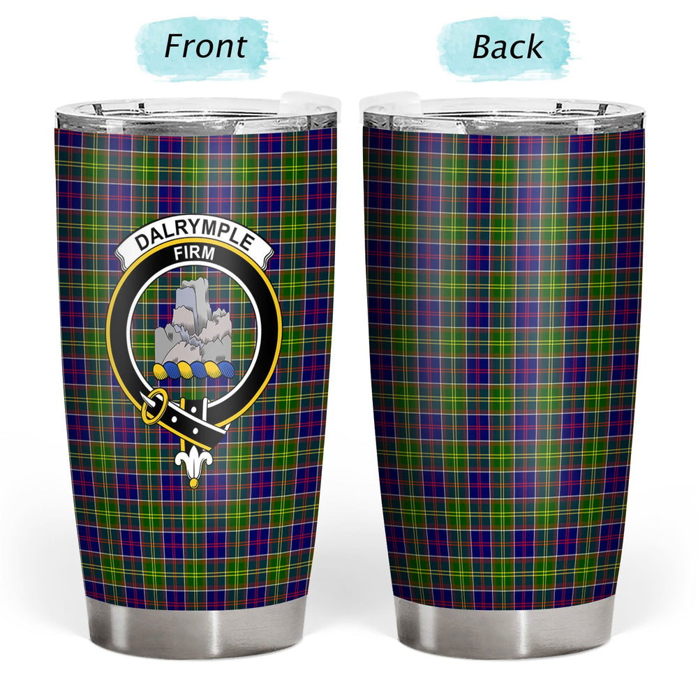 Clan Dalrymple Tartan Crest Tumbler RJ28 Clan Dalrymple Tartan Today   