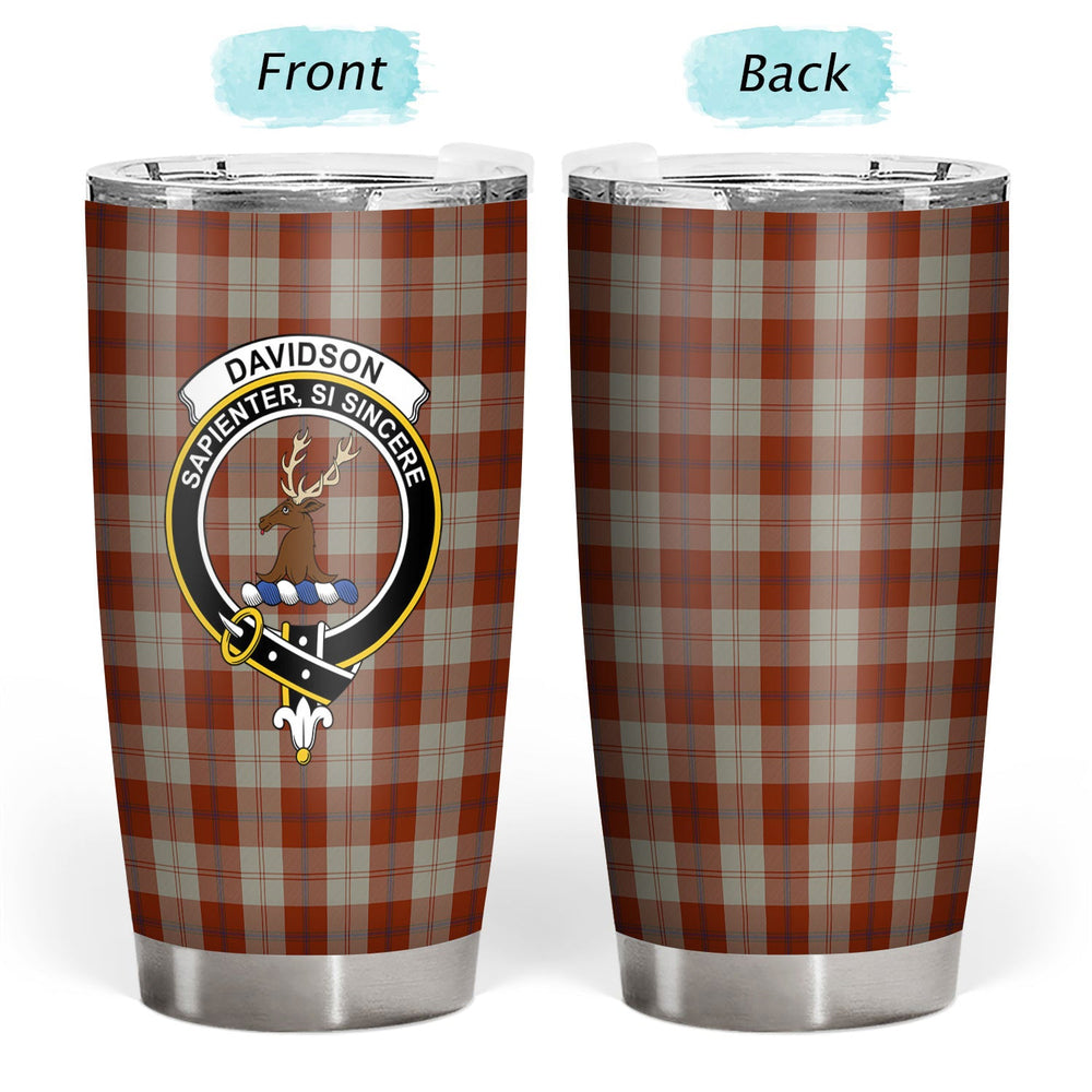 Clan Davidson Dress Dancers Tartan Crest Tumbler CF45 Clan Davidson Tartan Today   
