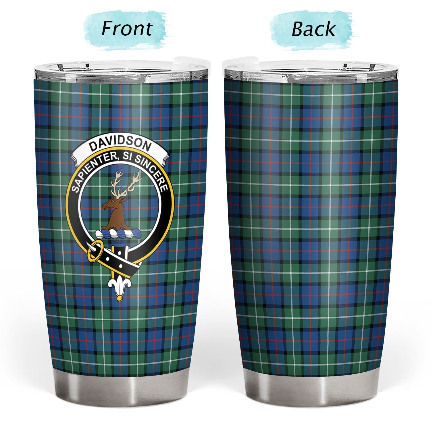 Clan Davidson of Tulloch Tartan Crest Tumbler MT52 Clan Davidson Tartan Today   