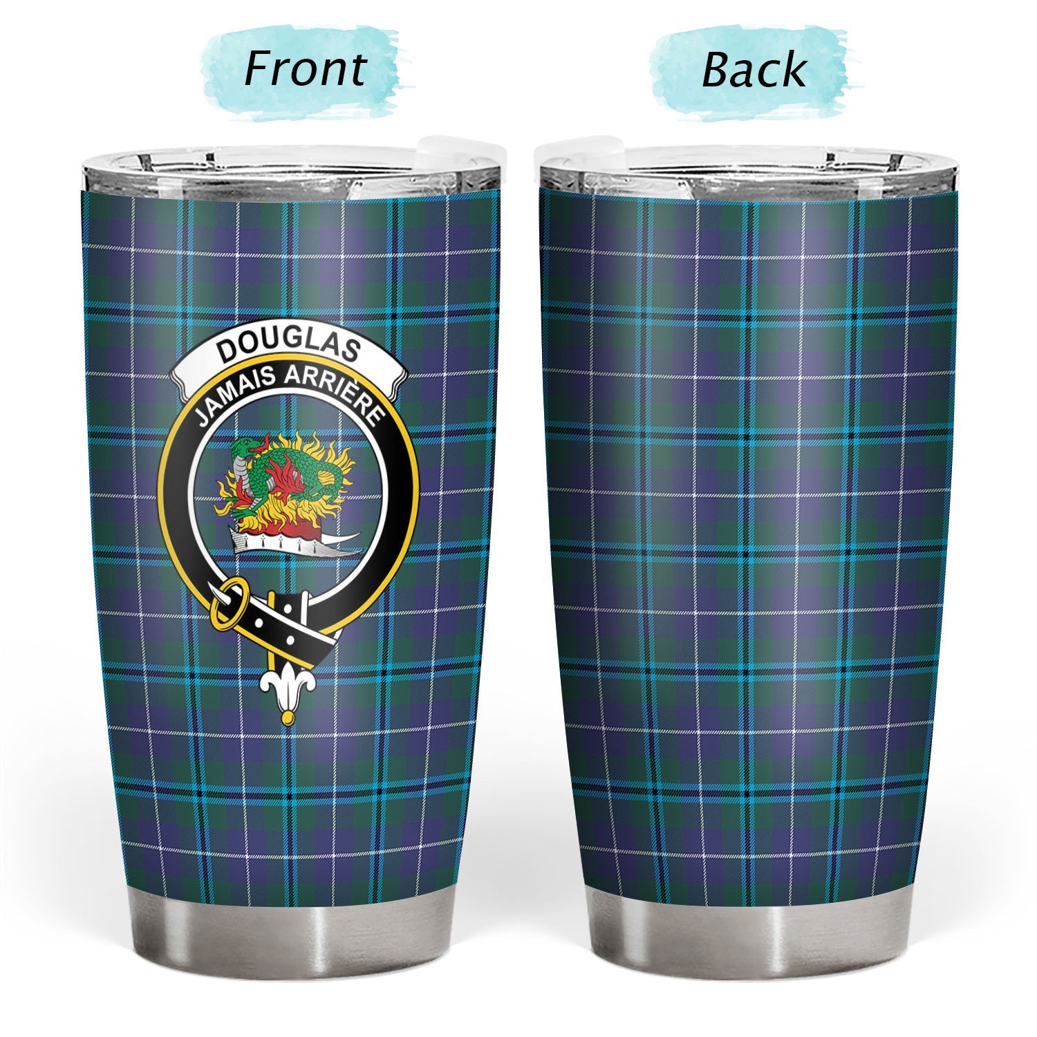 Clan Douglas Modern Tartan Crest Tumbler SC45 Clan Douglas Tartan Today   