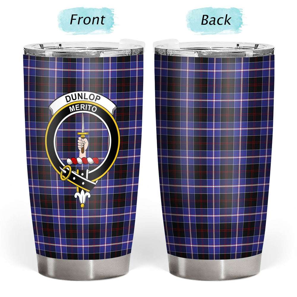 Clan Dunlop Modern Tartan Crest Tumbler DE74 Clan Dunlop Tartan Today   