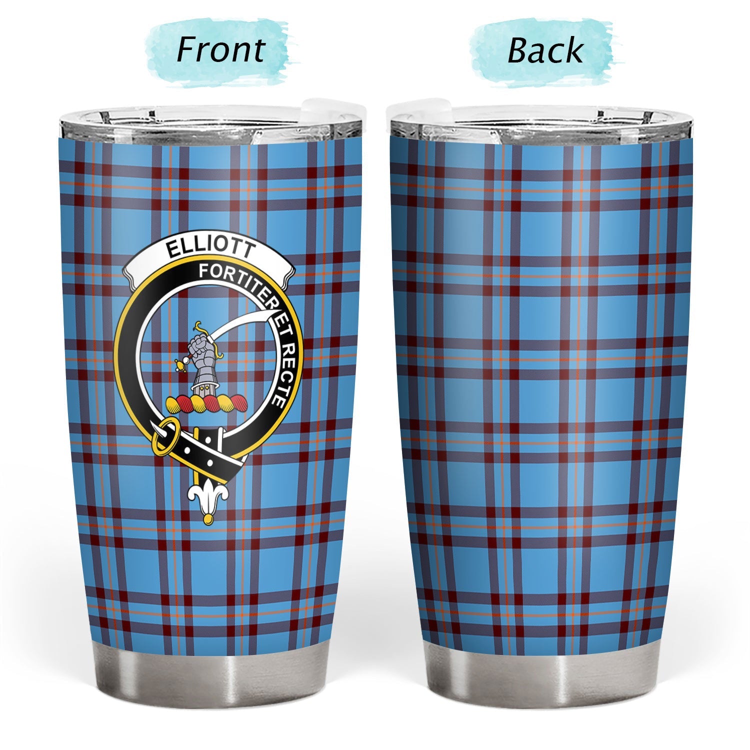 Clan Elliott Ancient Tartan Crest Tumbler PL92 Clan Elliot Tartan Today   