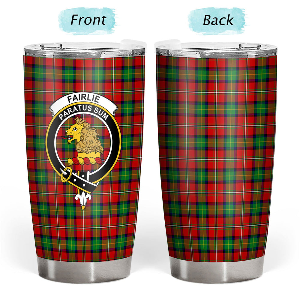 Clan Fairlie Tartan Crest Tumbler BO25 Clan Fairlie Tartan Today   