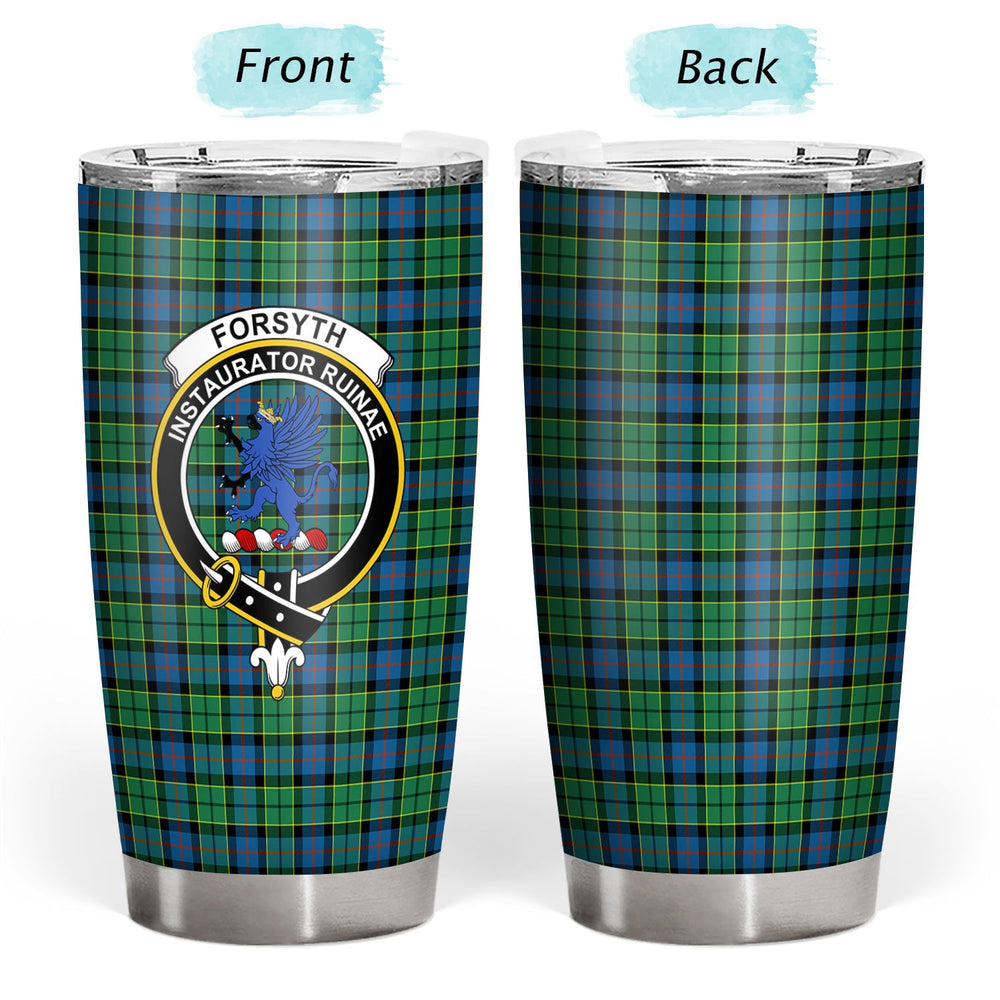Clan Forsyth Ancient Tartan Crest Tumbler UZ60 Clan Forsyth Tartan Today   