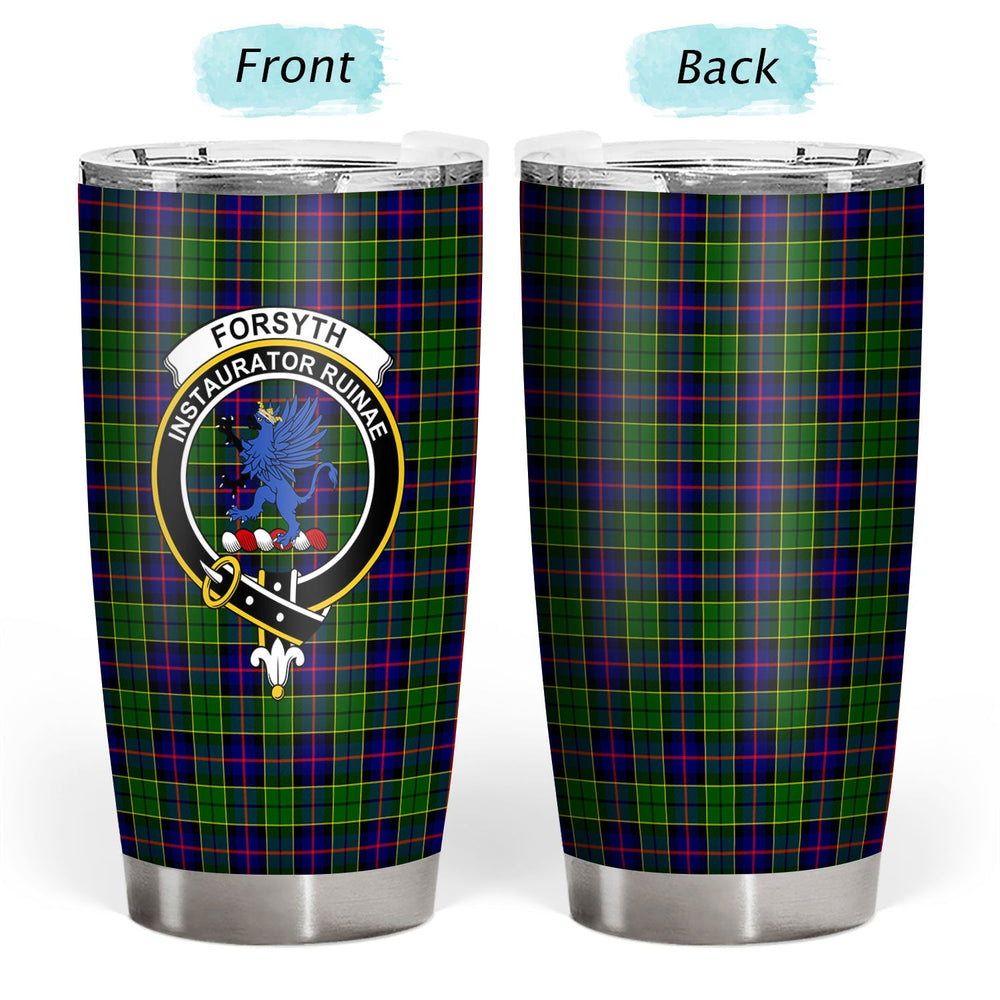 Clan Forsyth Modern Tartan Crest Tumbler GC57 Clan Forsyth Tartan Today   