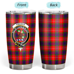 Clan Fraser Tartan Crest Tumbler OF27 Clan Fraser Tartan Today   